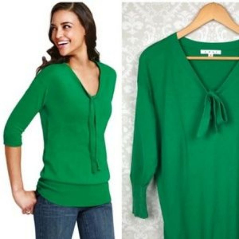 Cabi Green Lucky Fall Sweater Sz Small